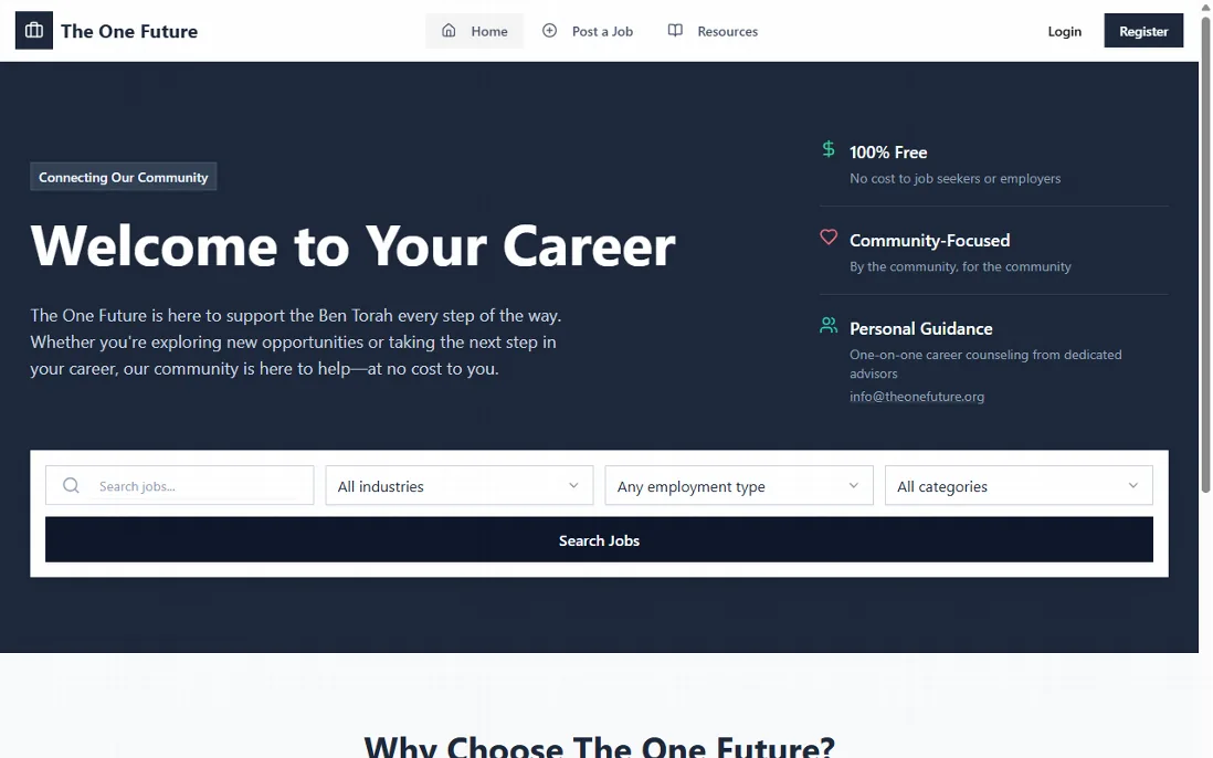 The One Future website